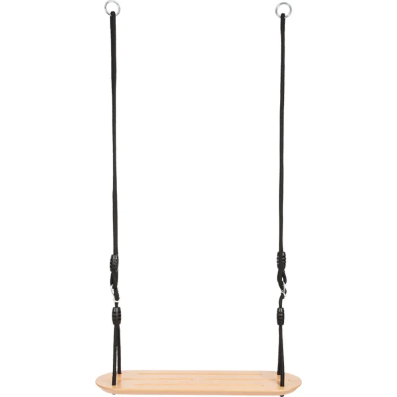 XL Brettschaukel aus Holz 58 cm, 100 kg Belastbarkeit mit stabilen Seilen, langlebig und sicher für Freude im Kinderzimmer und Outdoor-Spielbereiche.